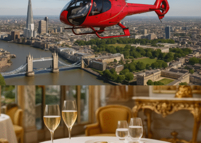 London Skyline Helicopter Tour & Michelin-Star Lunch for Two